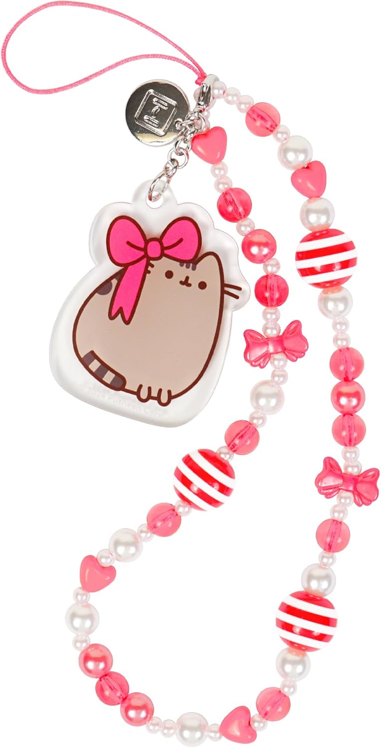 iFace Pusheen the Cat Beaded Wristlet Universal Charm Strap - Wrist Strap for Cell Phone Camera Keys AirPods - Image 1